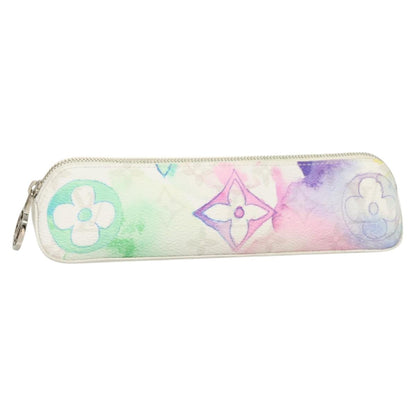 Louis Vuitton Trousse Elizabeth, White, Canvas, wallet