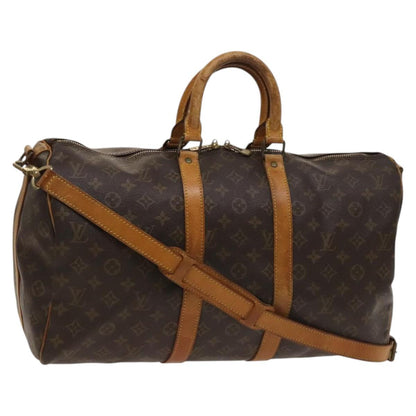 Louis Vuitton Keepall Bandouliere 45, Brown, Canvas, travel