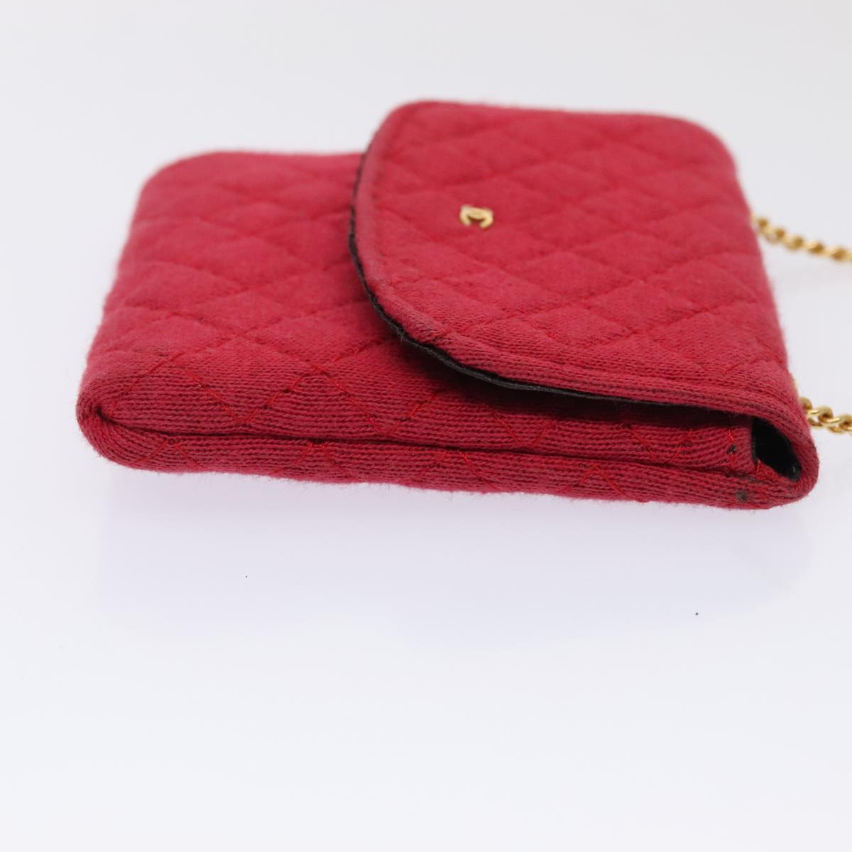 Chanel Matelassé, Red, Cotton, clutch