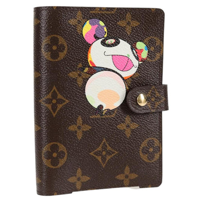 Louis Vuitton Agenda PM, Brown, Canvas, wallet