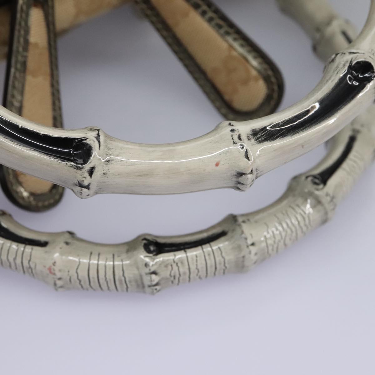 Gucci Bamboo, Beige, Canvas, handbag