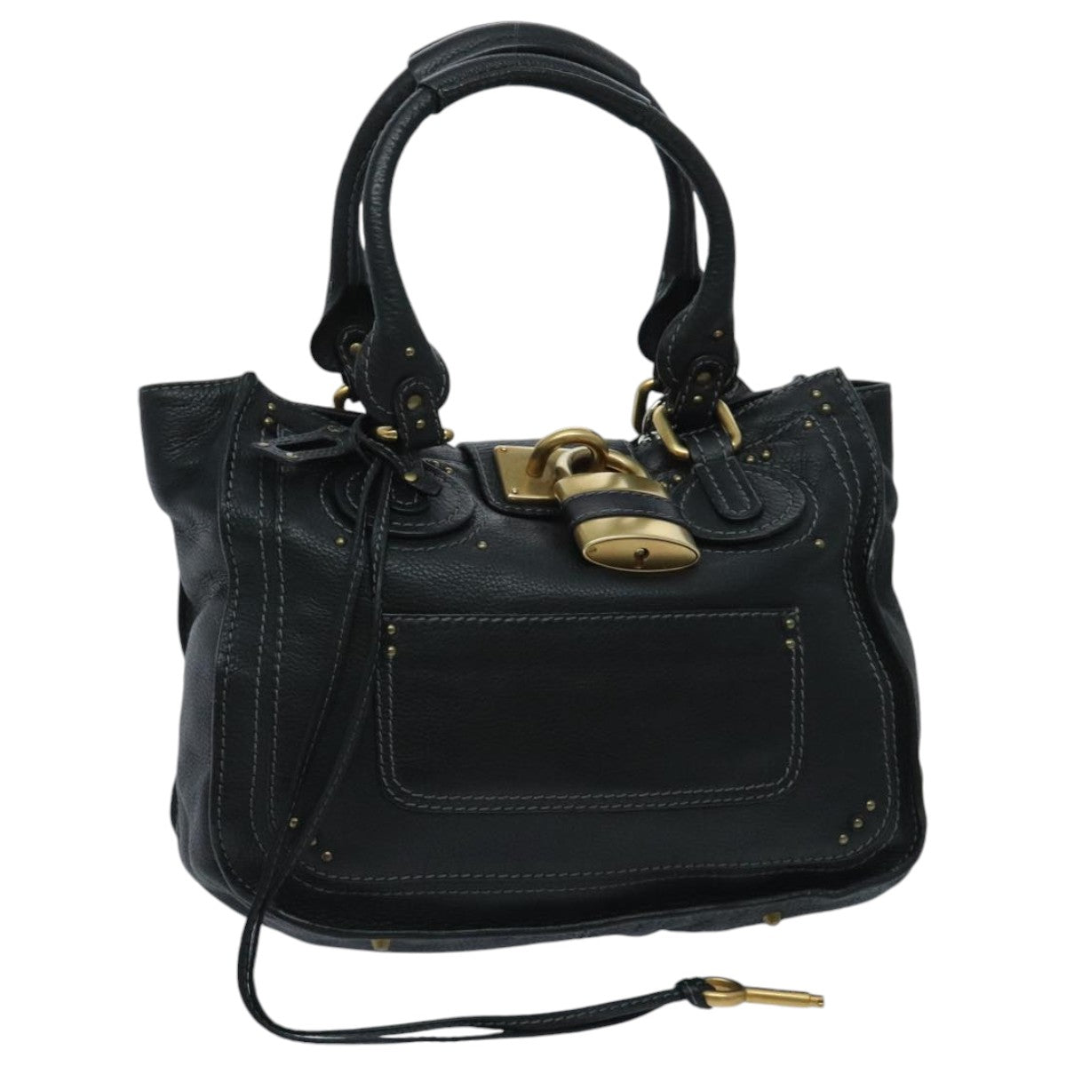 Chloé Paddington, Black, Leather, handbag