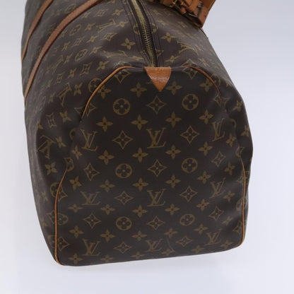 Louis Vuitton Keepall 55, Brown, Canvas, travel
