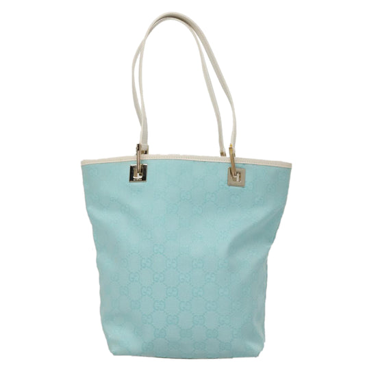 Gucci GG canvas, Blue, Canvas, tote