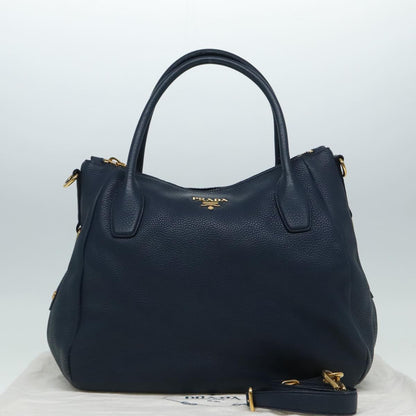 Prada, Blue, Leather, handbag