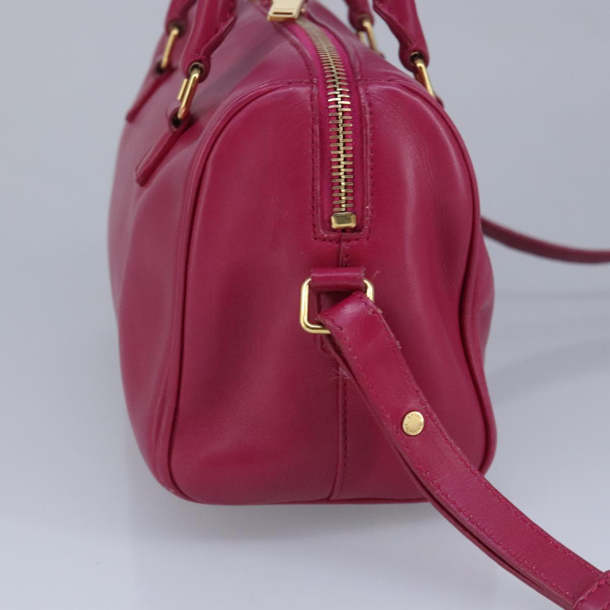 Saint Laurent Duffle, Pink, Leather, handbag