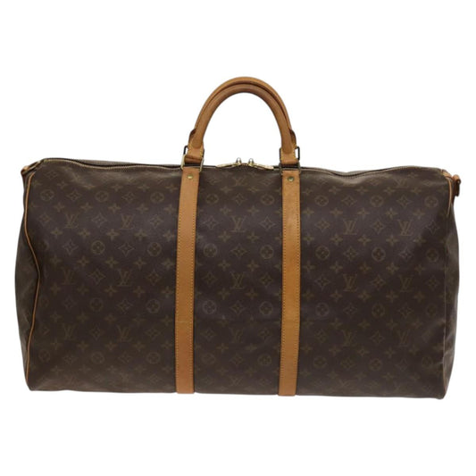 Louis Vuitton Keepall 60, Brown, Canvas, travel