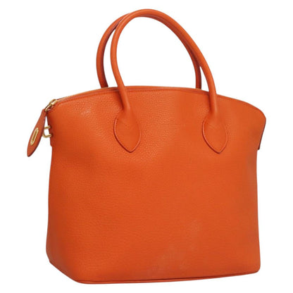 Louis Vuitton Lockit, Orange, Leather, handbag