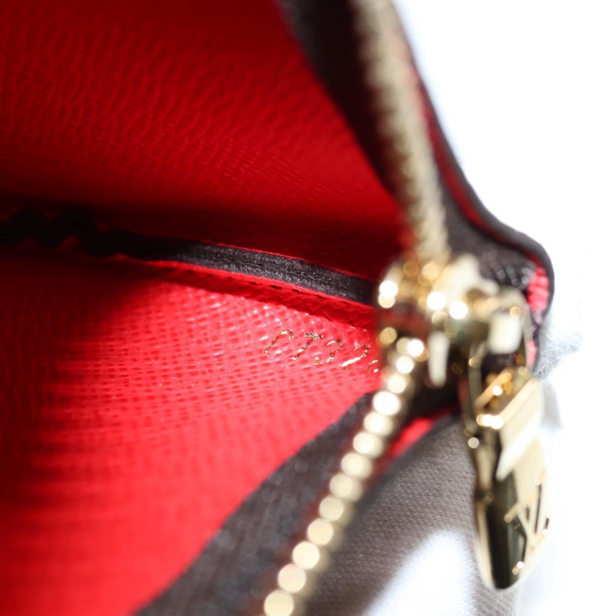 Louis Vuitton Pochette Clés, Brown, Canvas, wallet