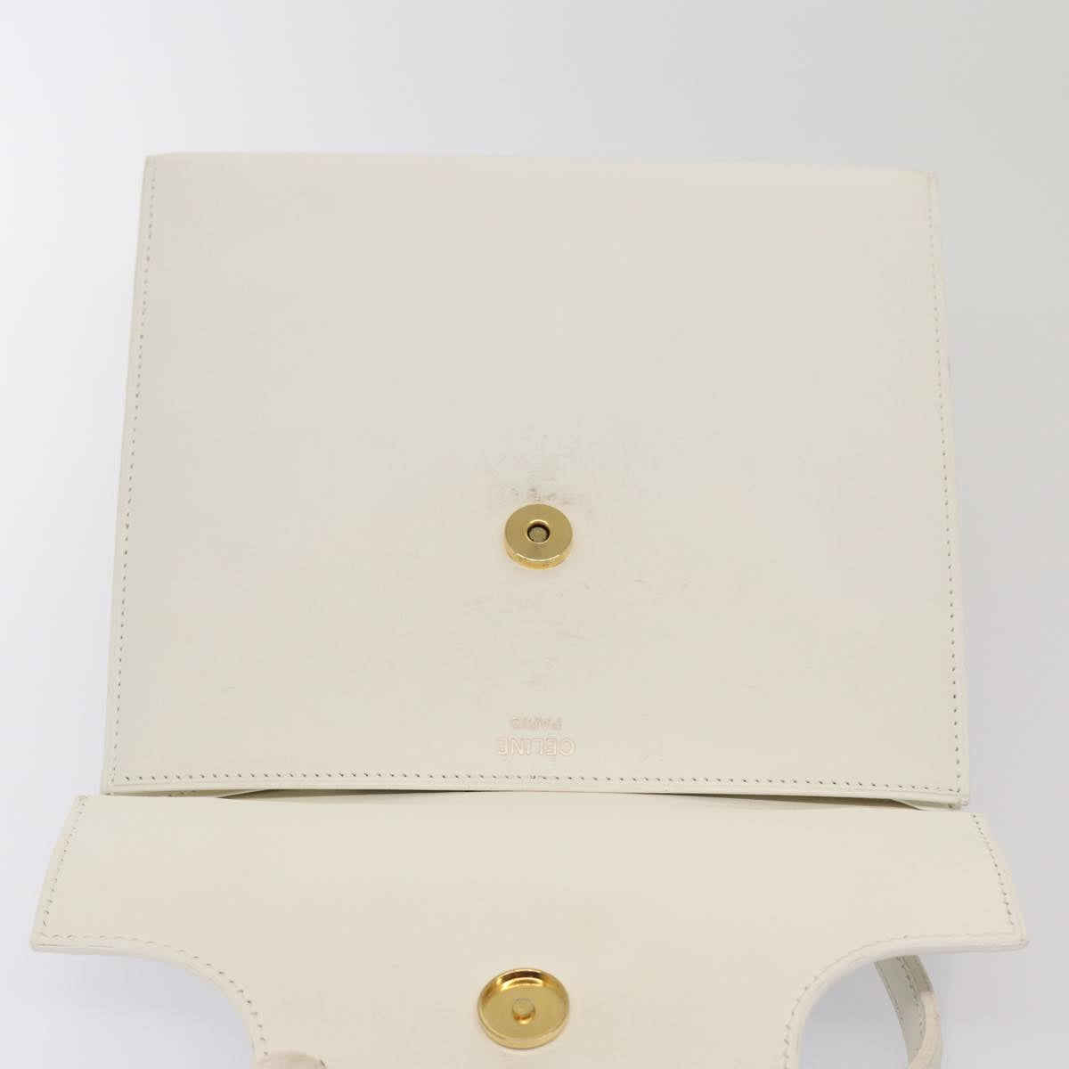 Céline -, White, Leather, handbag