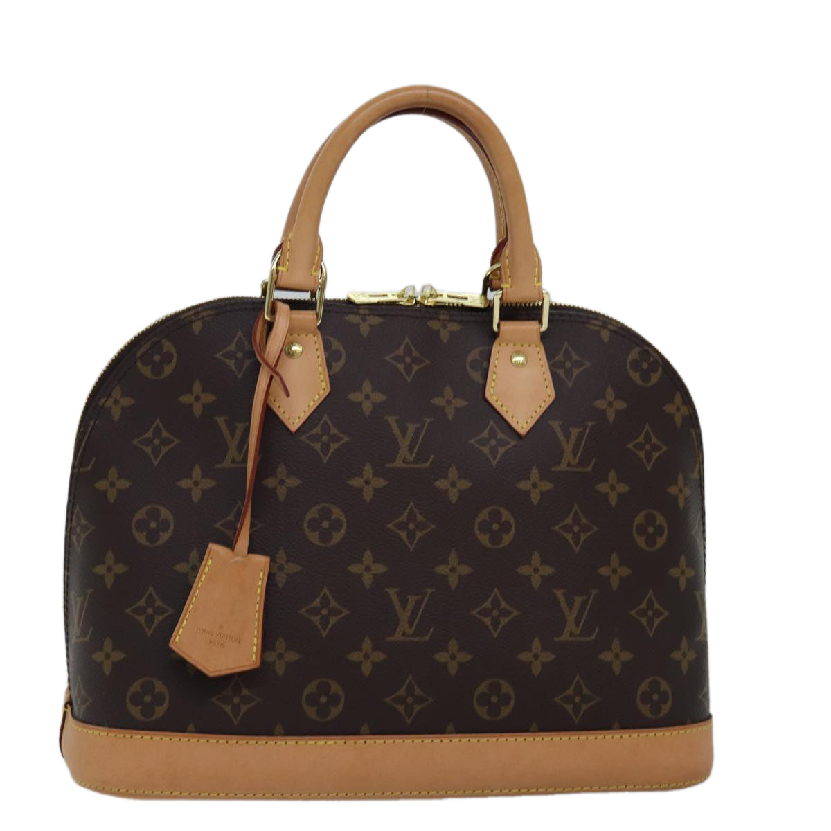 Louis Vuitton Alma, Brown, Canvas, handbag