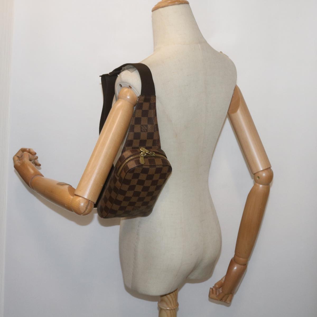 Louis Vuitton Geronimos, Brown, Canvas, shoulder