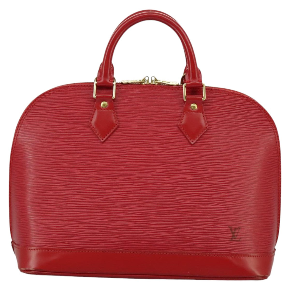 Louis Vuitton Alma, Red, Leather, handbag