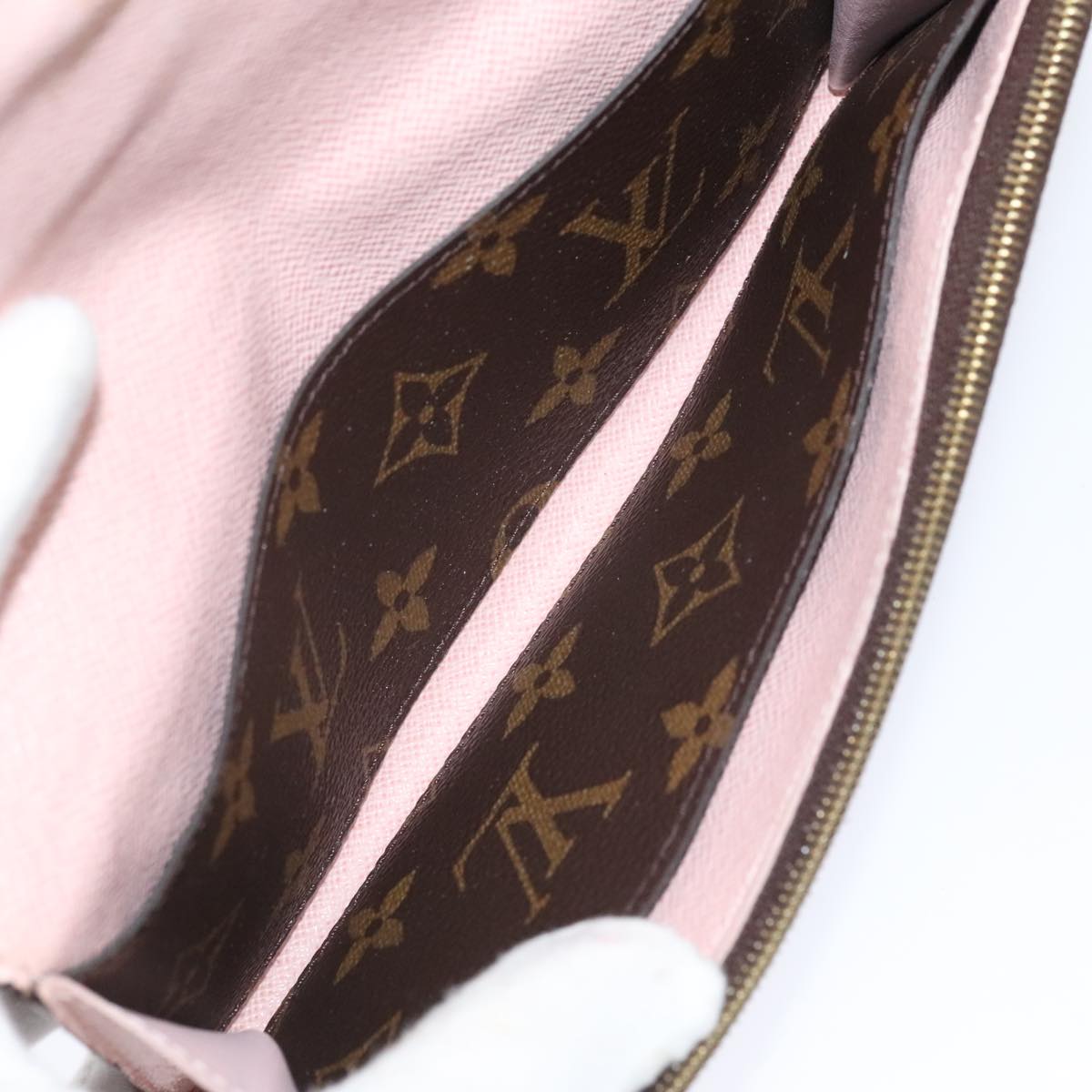 Louis Vuitton Emilie, Brown, Canvas, wallet