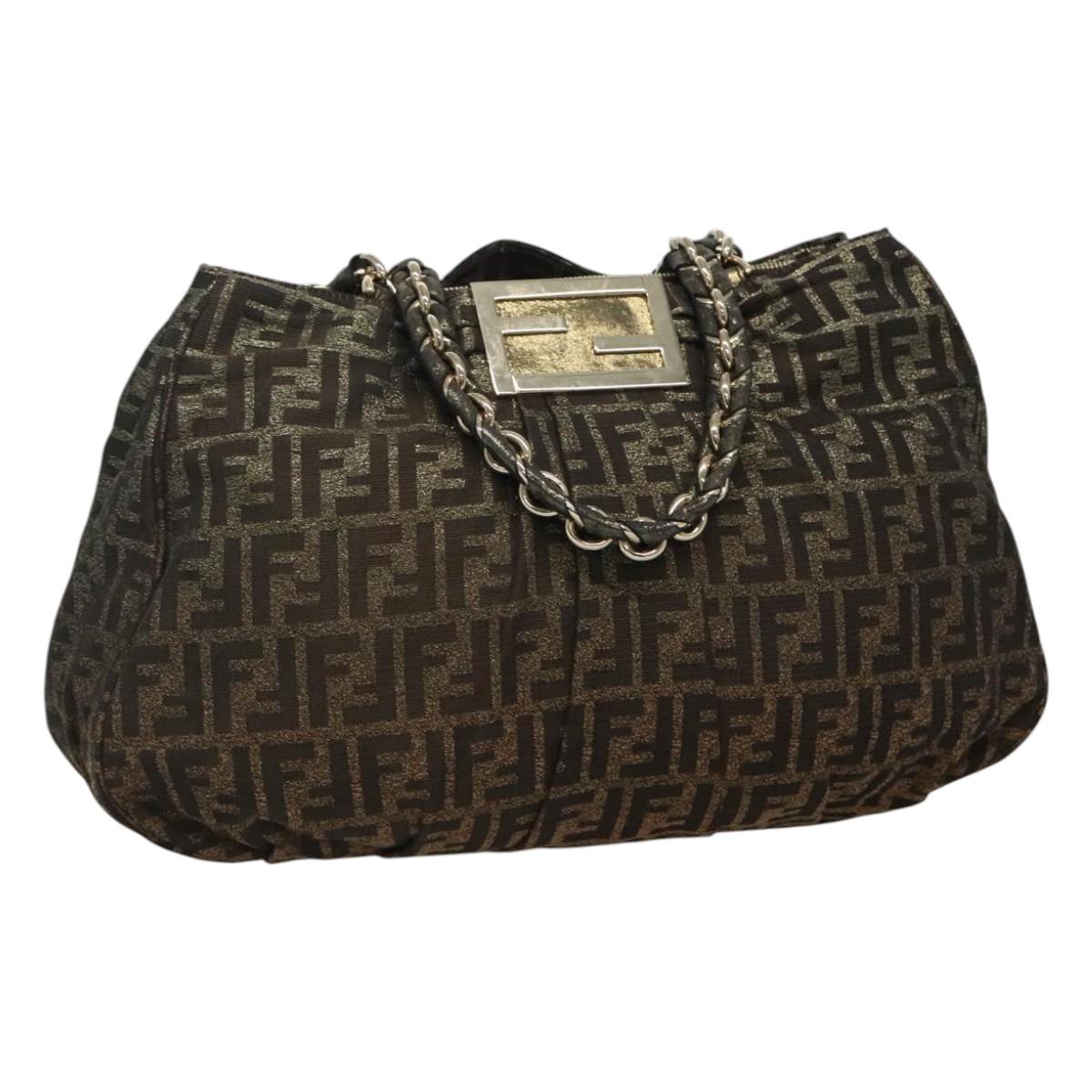 Fendi Zucca, Brown, Canvas, tote