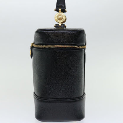 Versace Vanity, Black, Leather, handbag