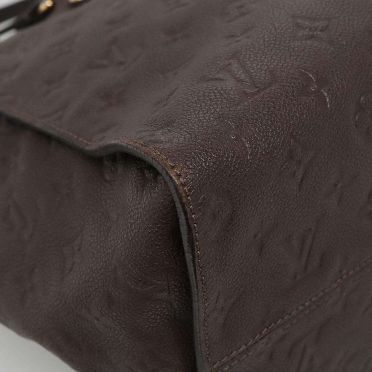 Louis Vuitton Lumineuse, Brown, Leather, tote