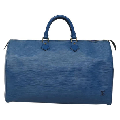 Louis Vuitton Speedy 40, Navy, Leather, handbag