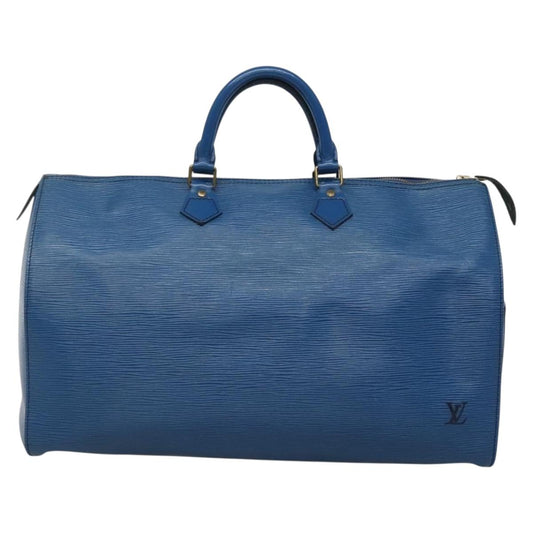 Louis Vuitton Speedy 40, Navy, Leather, handbag