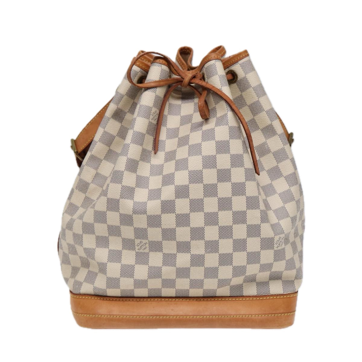 Louis Vuitton Noé, White, Canvas, shoulder