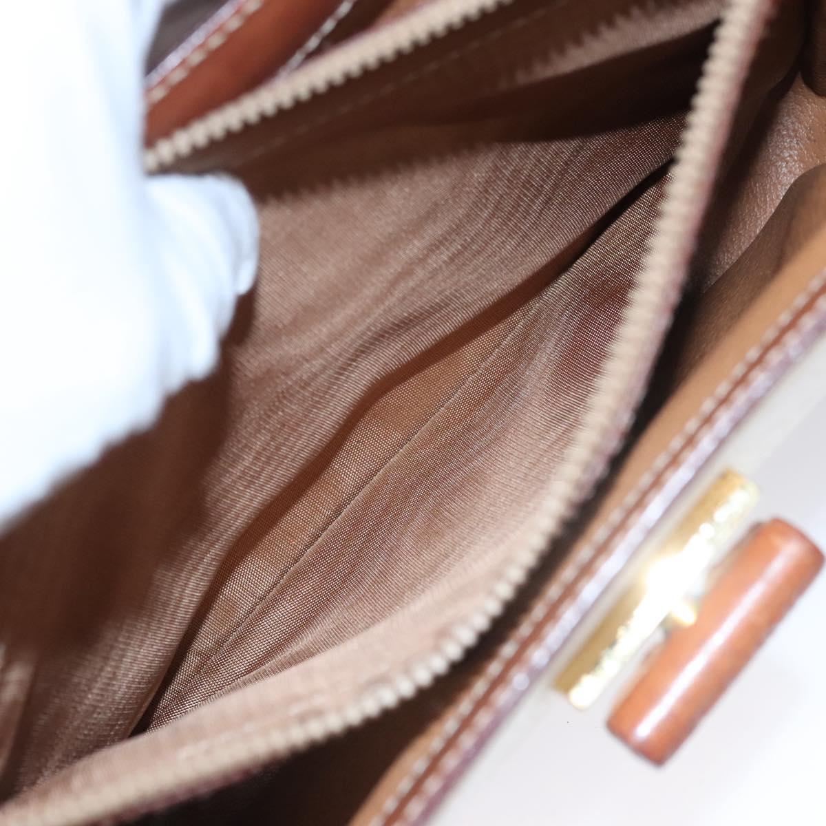 Céline Macadam, White, Canvas, handbag