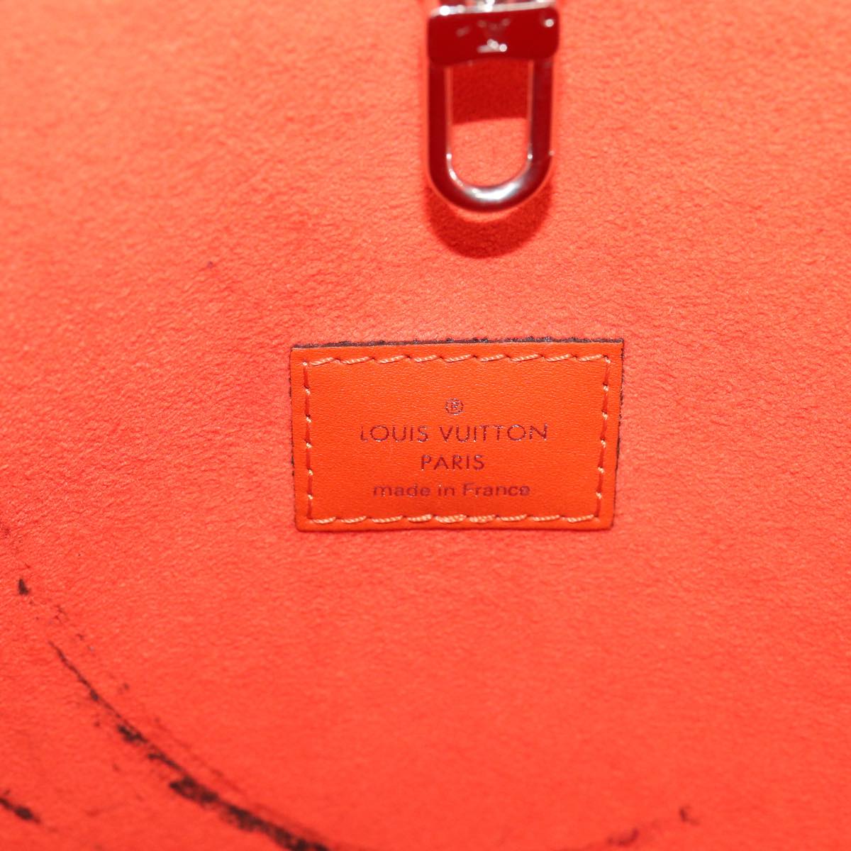 Louis Vuitton Neverfull, Orange, Leather, tote