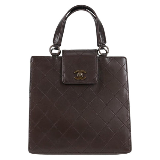 Chanel Coco Mark, Brown, Leather, handbag