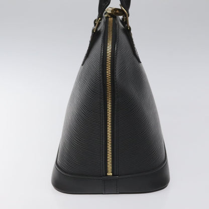 Louis Vuitton Alma, Black, Leather, handbag