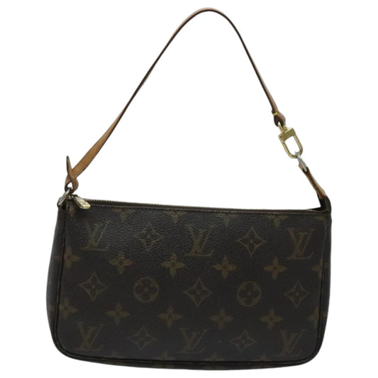 Louis Vuitton Pochette Accessoire, Brown, Canvas, clutch