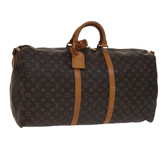 Louis Vuitton Keepall Bandoulière 60, Brown, Canvas, travel