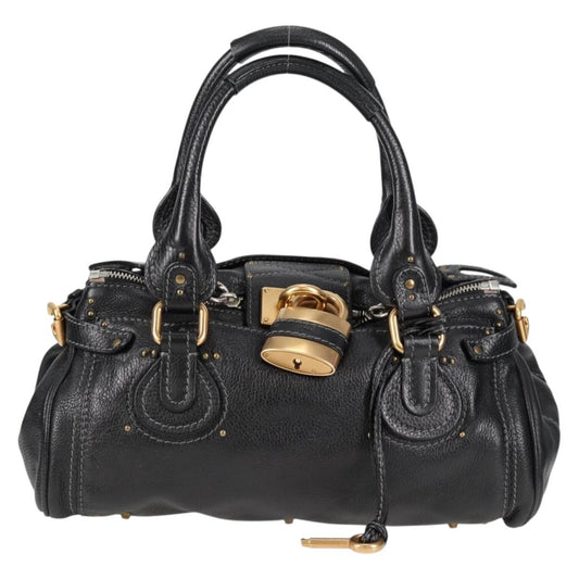 Chloé Paddington, Black, Leather, handbag