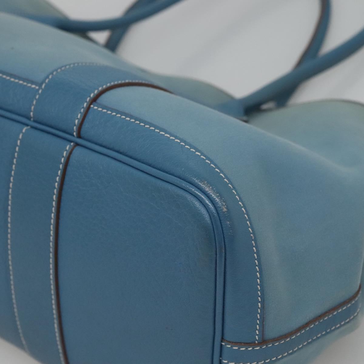 Hermès Garden Party, Blue, Canvas, tote