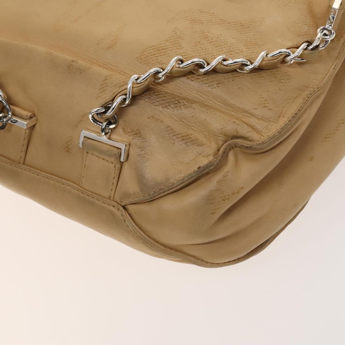 Chanel Cc, Beige, Leather, backpack