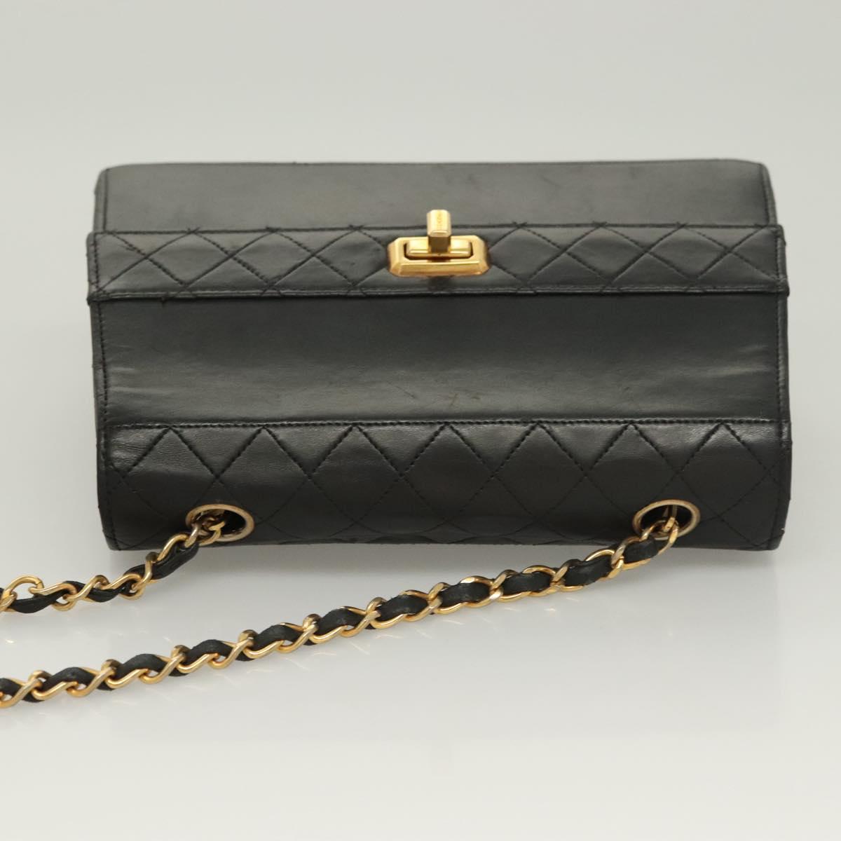 Chanel Trapèze, Black, Leather, shoulder