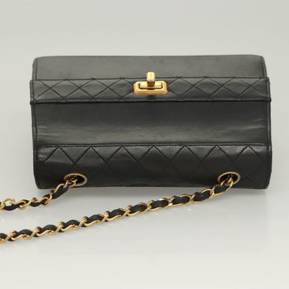 Chanel Trapèze, Black, Leather, shoulder