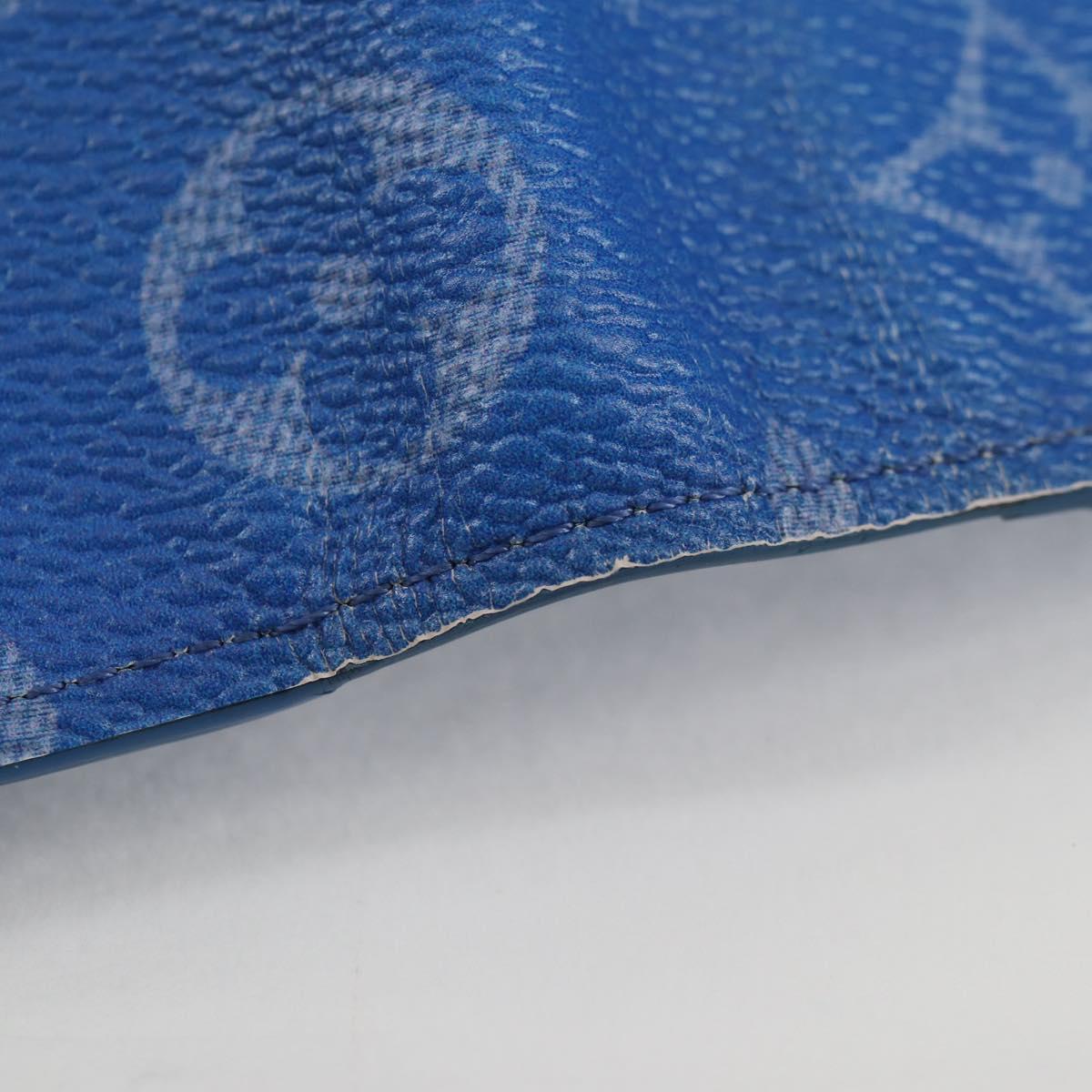 Louis Vuitton Brazza, Blue, Canvas, wallet