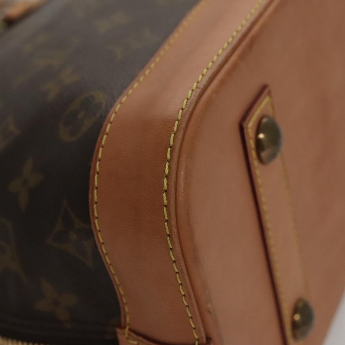 Louis Vuitton Alma, Brown, Canvas, handbag