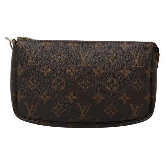 Louis Vuitton Pochette Accessoire, Brown, Canvas, clutch