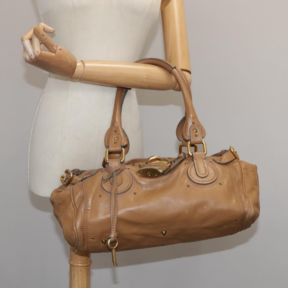 Chloé Paddington, Brown, Leather, handbag