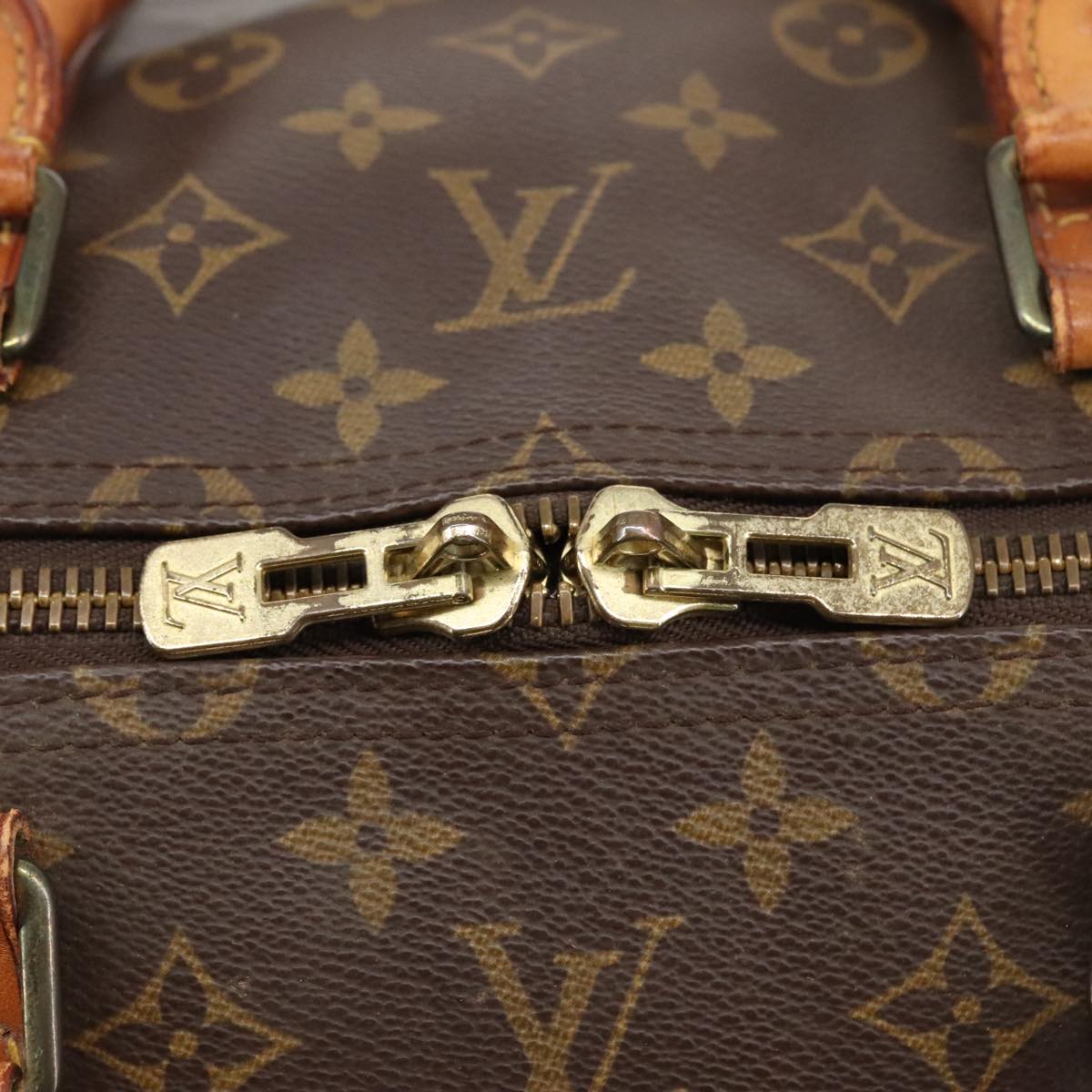 Louis Vuitton Keepall 55, Brown, Canvas, travel