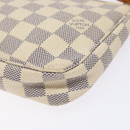 Louis Vuitton Pochette Accessoire, White, Canvas, clutch