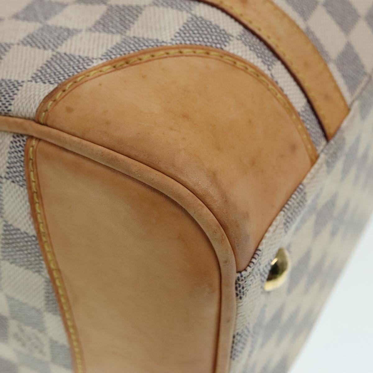 Louis Vuitton Berkley, White, Canvas, handbag