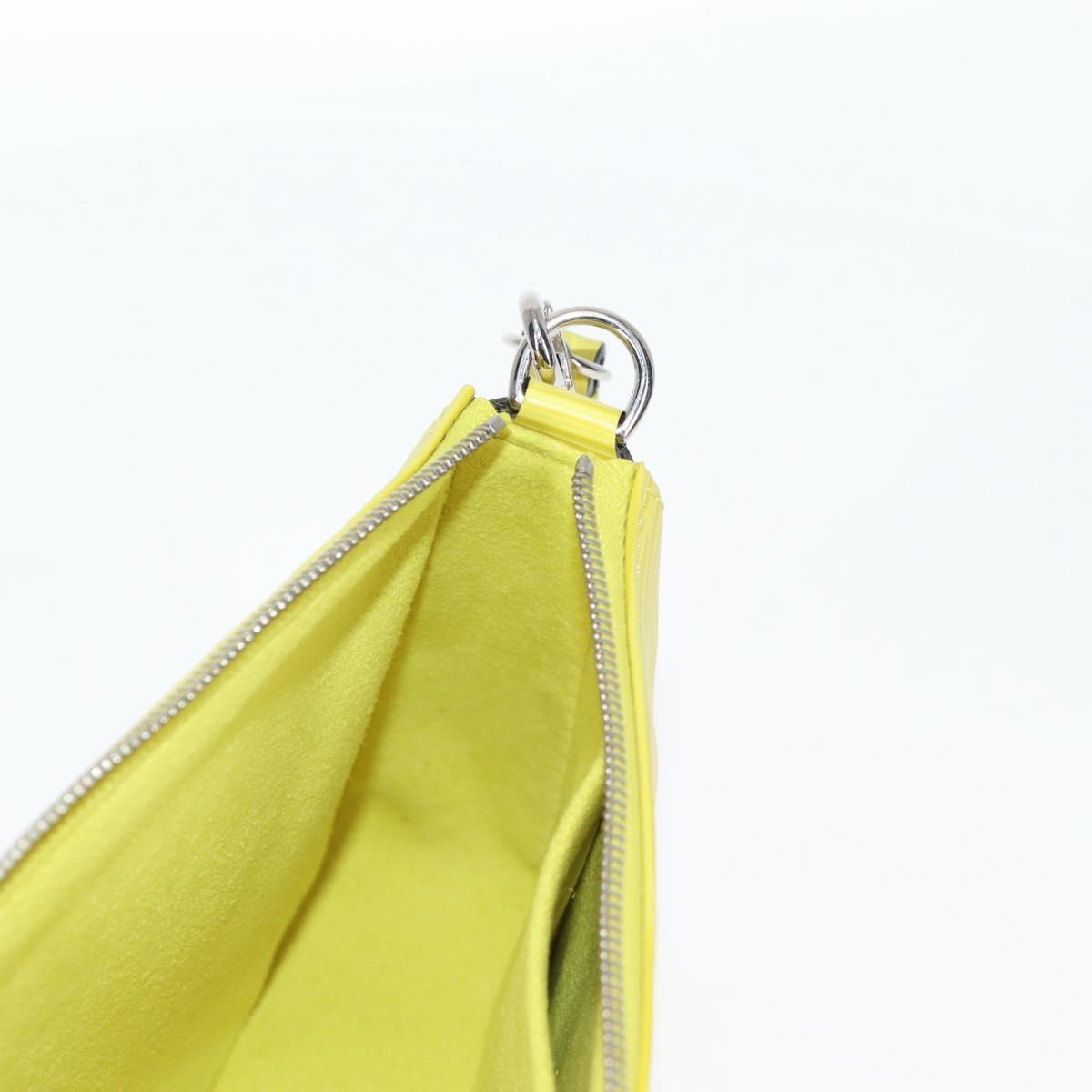 Louis Vuitton Pochette Accessoire, Yellow, Leather, clutch