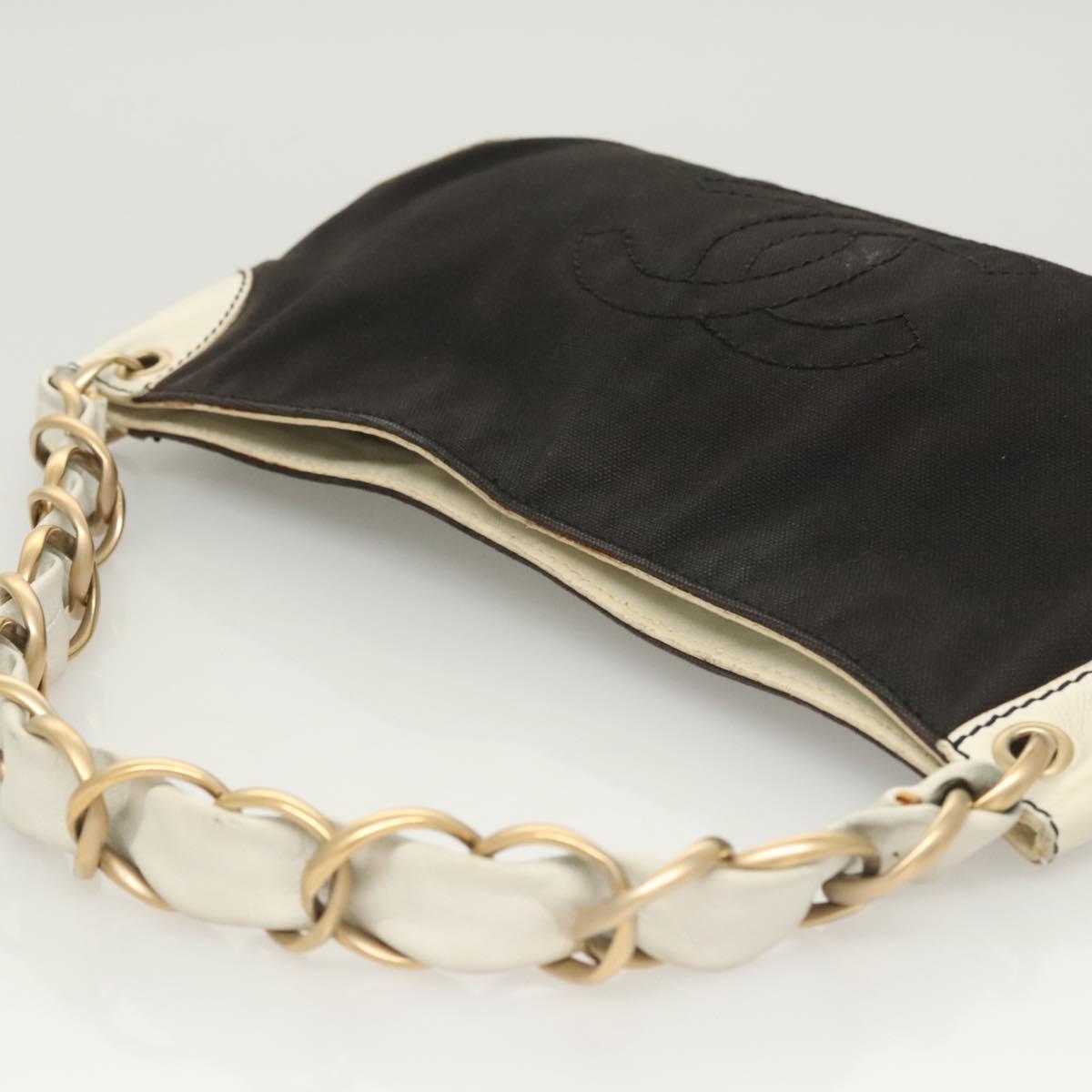 Chanel, Black, Canvas, shoulder