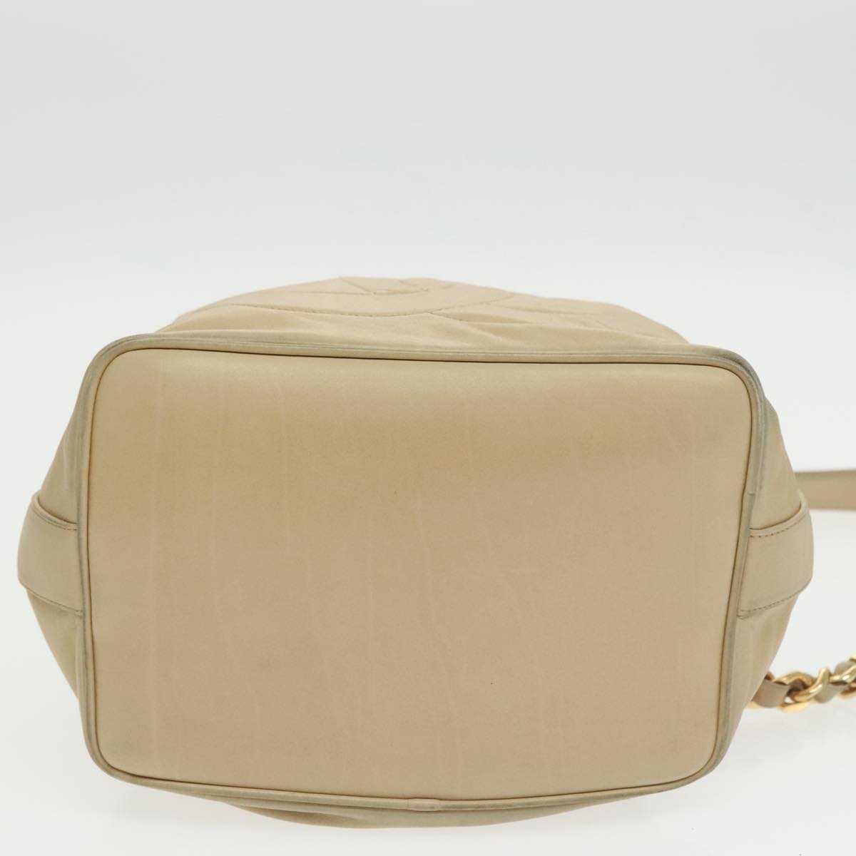 Chanel Cc, Beige, Calfskin, shoulder