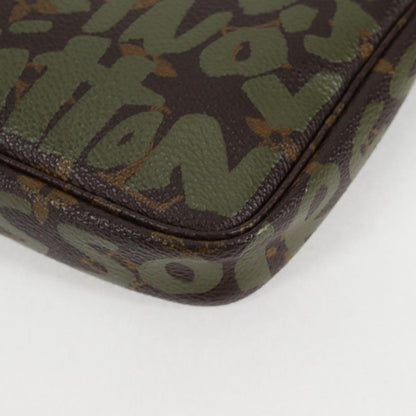 Louis Vuitton Pochette Accessoire, Brown, Canvas, clutch