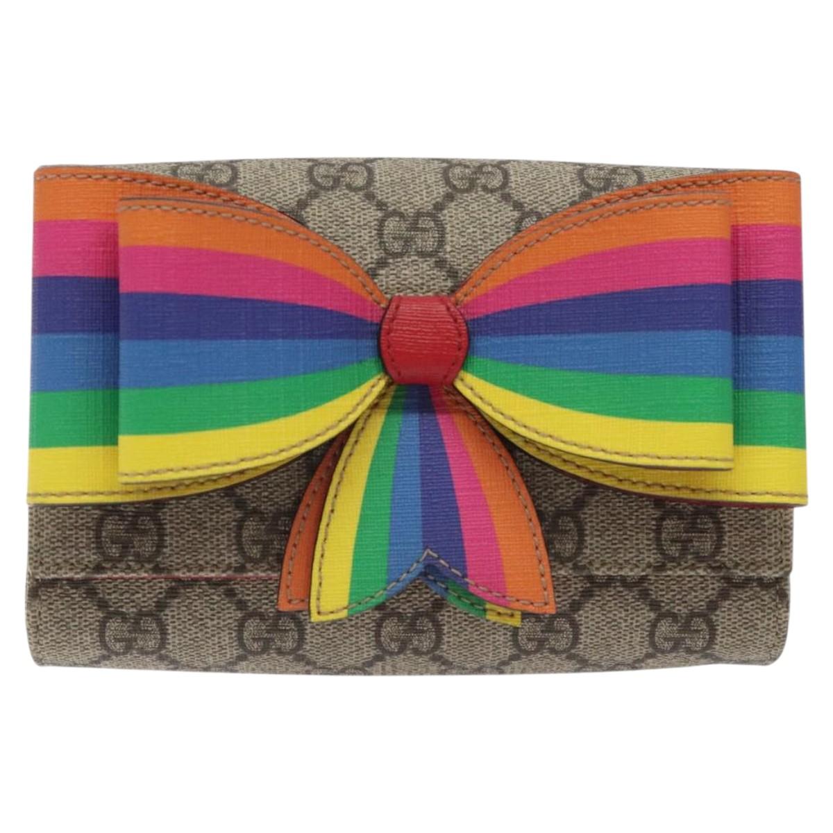Gucci Butterfly, Beige, Canvas, shoulder