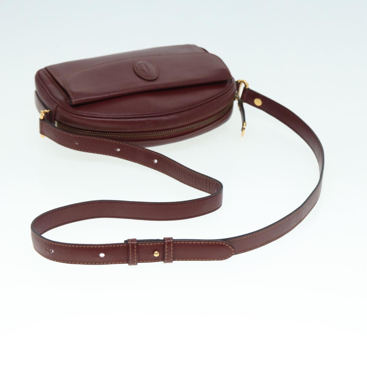 Cartier Must de Cartier, Burgundy, Leather, shoulder