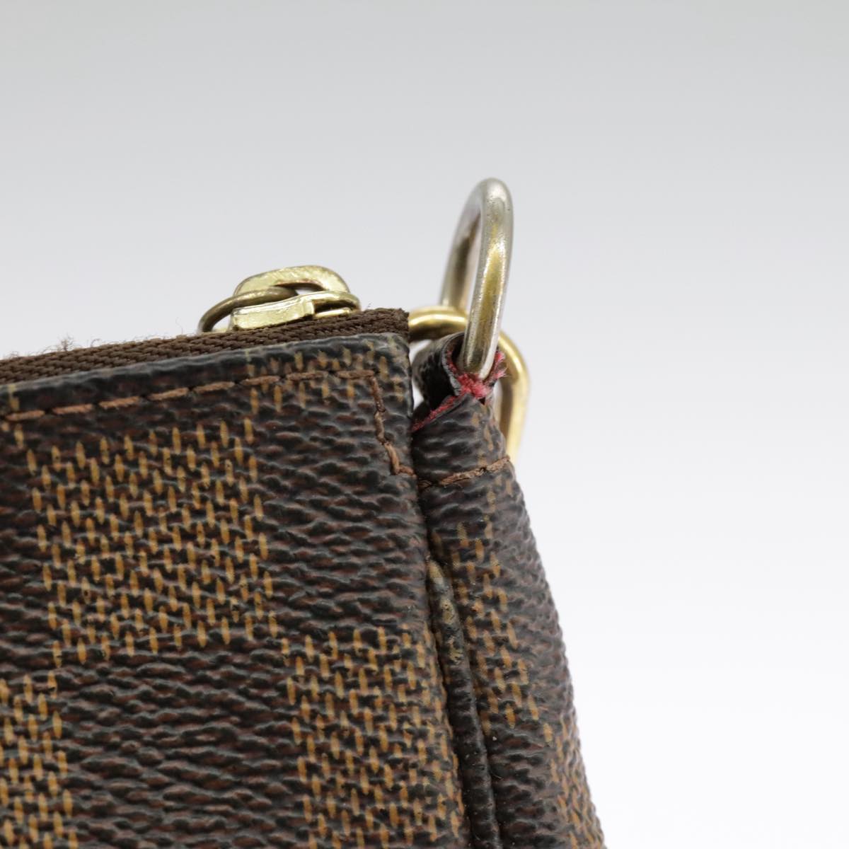 Louis Vuitton Pochette Accessoire, Brown, Canvas, clutch