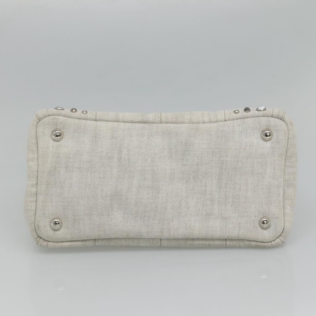 Prada Canapa, Grey, Denim - Jeans, handbag